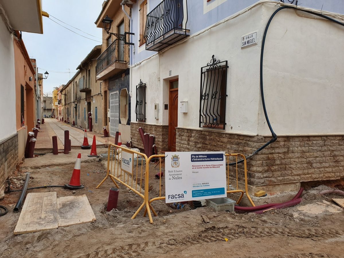 FACSA renueva la red de abastecimiento de agua potable en Mascarell y Nules